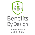 Logo: Green shield with abstract people, "Benefits By Design" text, and "Insurance Services" text.