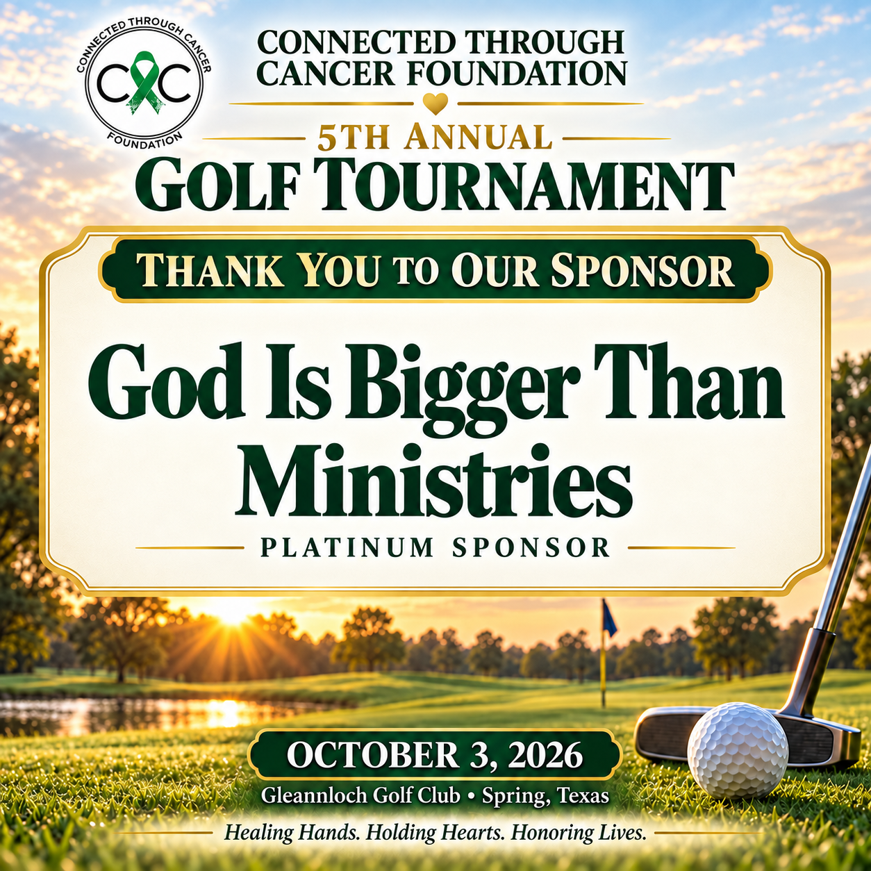 God Is Bigger Than Ministries - Platinum Sponsor