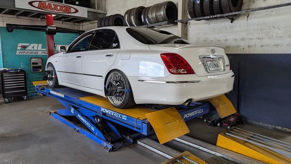 White Car Lifted— High Grade Tyre and Mechanical in Toowoomba City, QLD