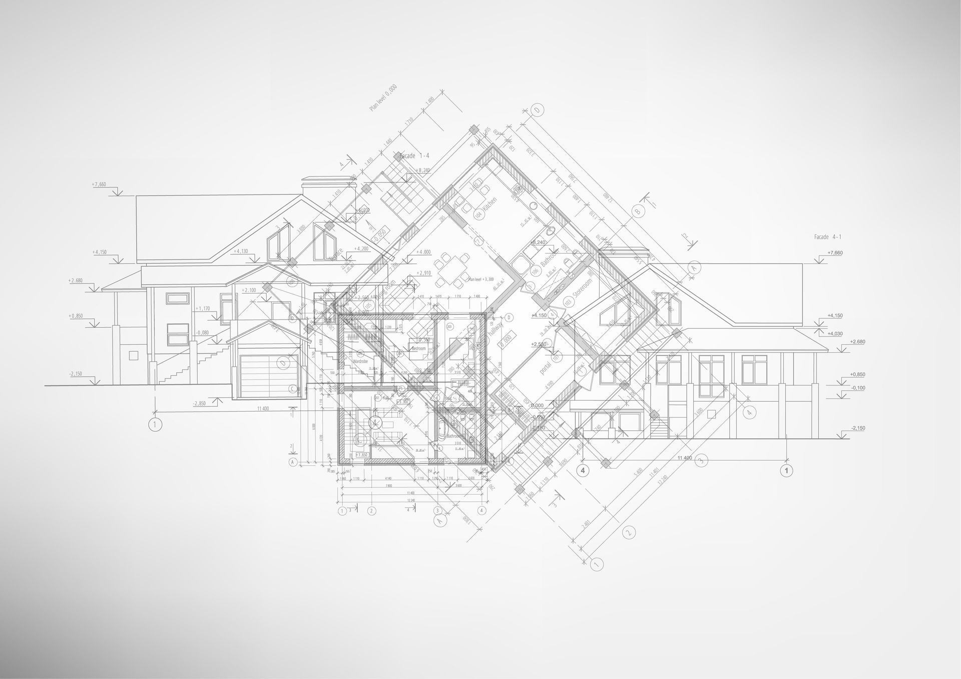 Abstract architectural drawings. Abstract architectural drawings.