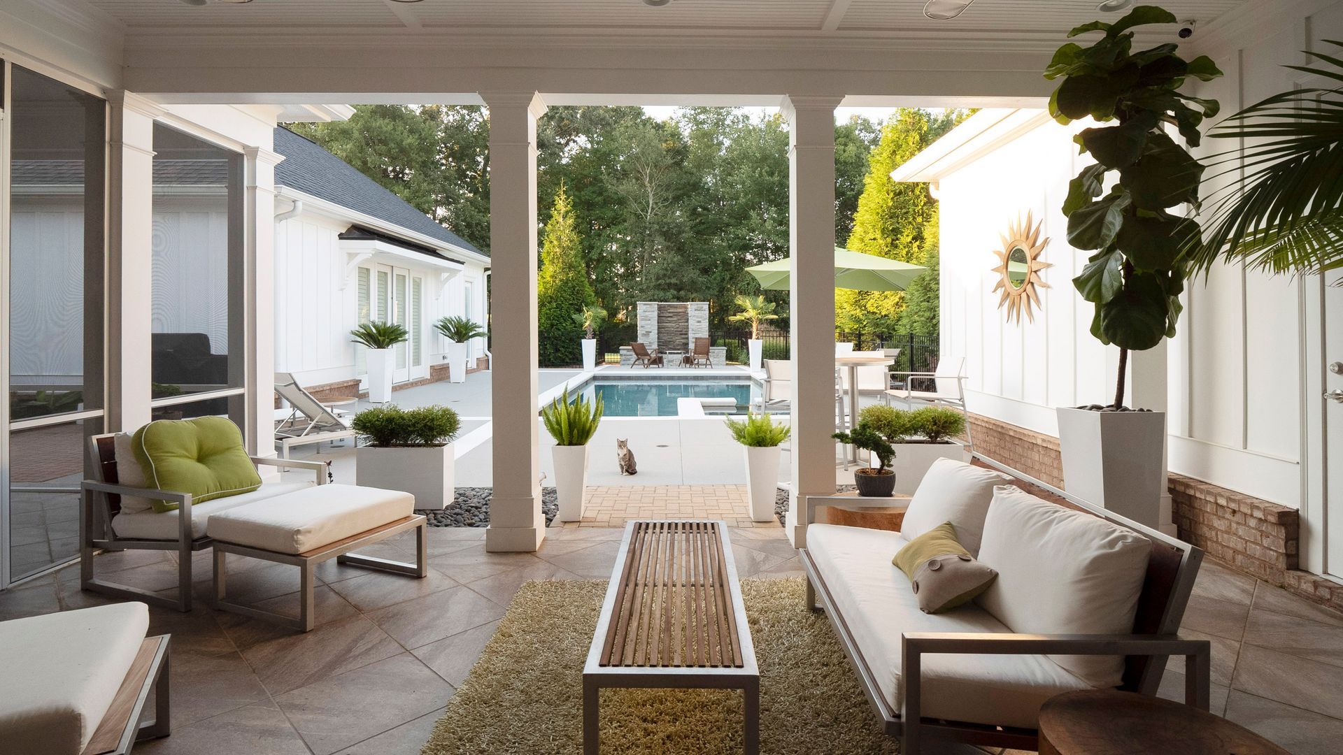 Modern Patio with Pool — Buffalo, MN — Weese Construction