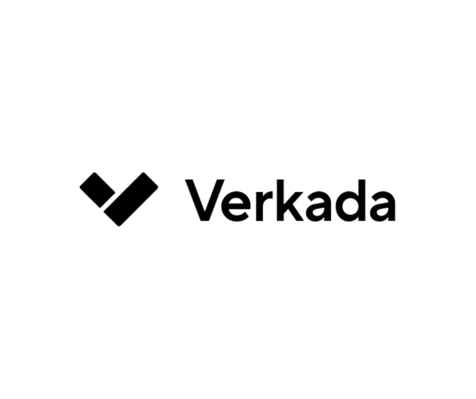 Verkada logo in black with a stylized checkmark icon