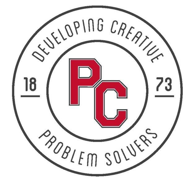 Circular logo reading “Developing Creative Problem Solvers” with red “Pc” and “1873” on white background
