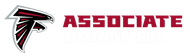 A logo for the atlanta falcons with a falcon on it.