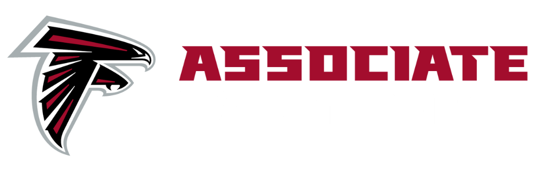 A logo for the atlanta falcons is shown on a white background.