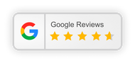 Google Reviews badge with a multicolor G logo and five gold stars