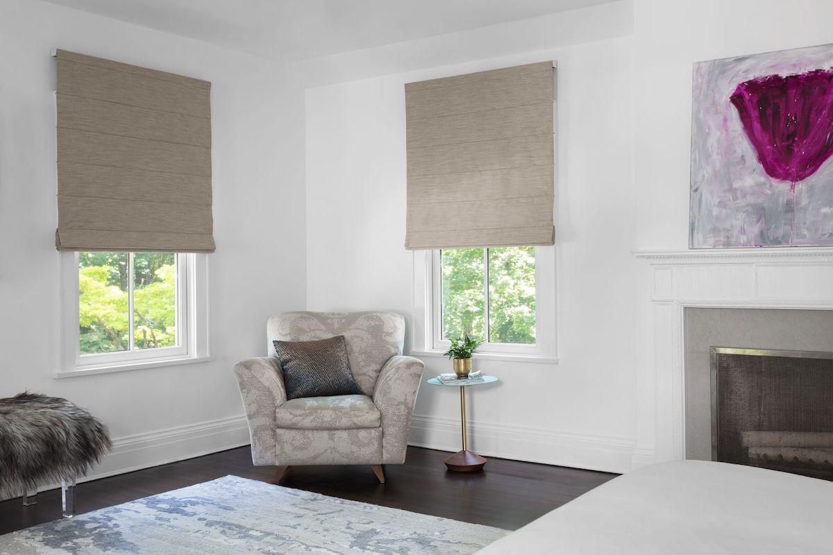 flat fold roman shade