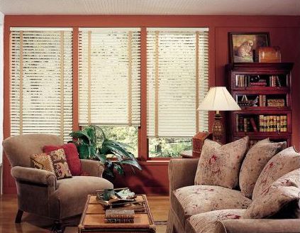 window shade red style interior