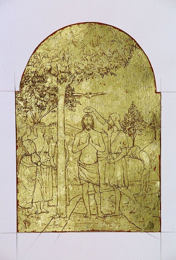 Baptism after Piero della Francesca