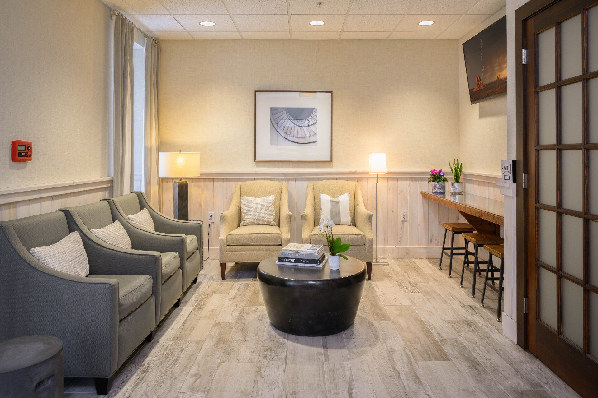 seating in dental office lobby