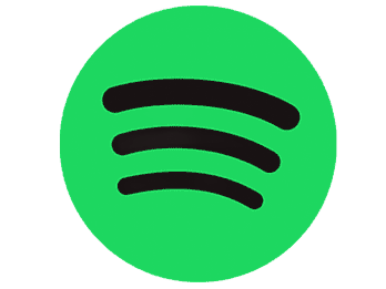 Logotipo de Spotify: círculo verde con ondas sonoras curvas negras.