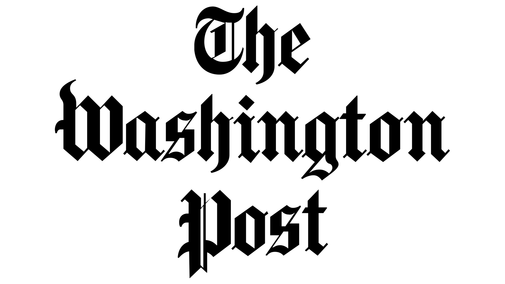 The Washington Post logo in black Old English font.