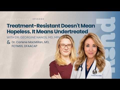“Treatment-Resistant Doesn’t Mean Hopeless” webinar graphic with two doctors on a blue-gray background