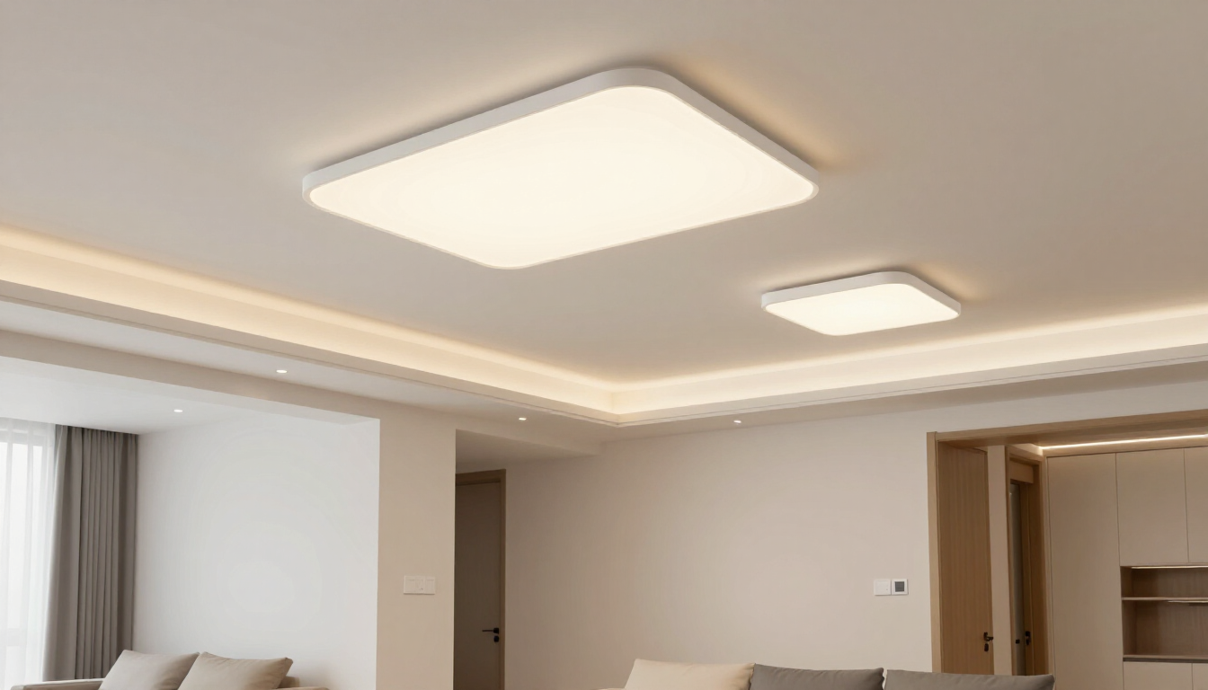 Modern home interior with updated LED lighting