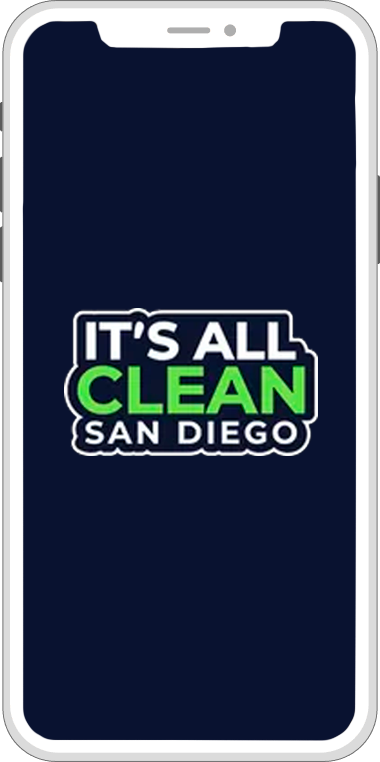 A phone displaying the logo 