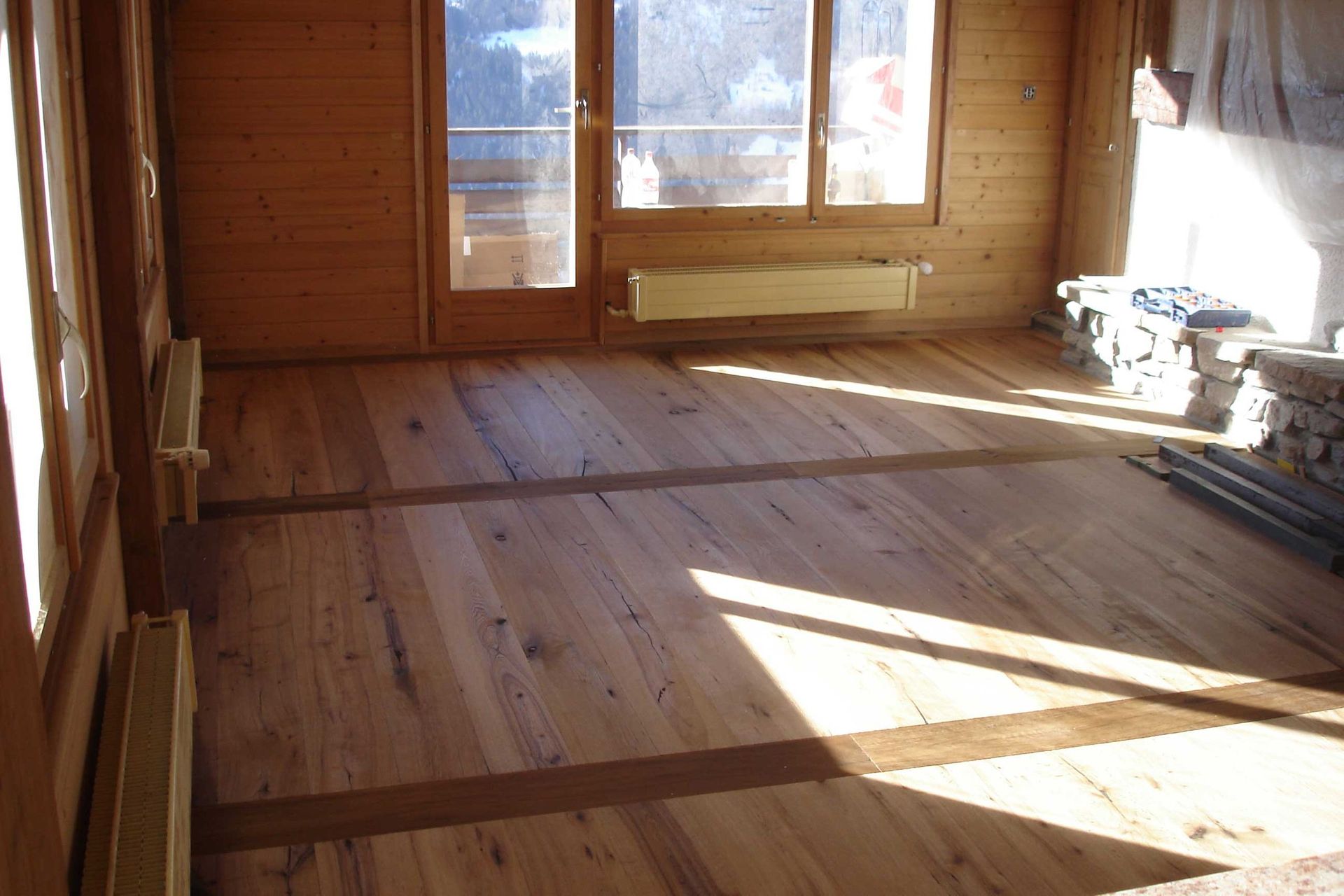 Parquet posé en échelle