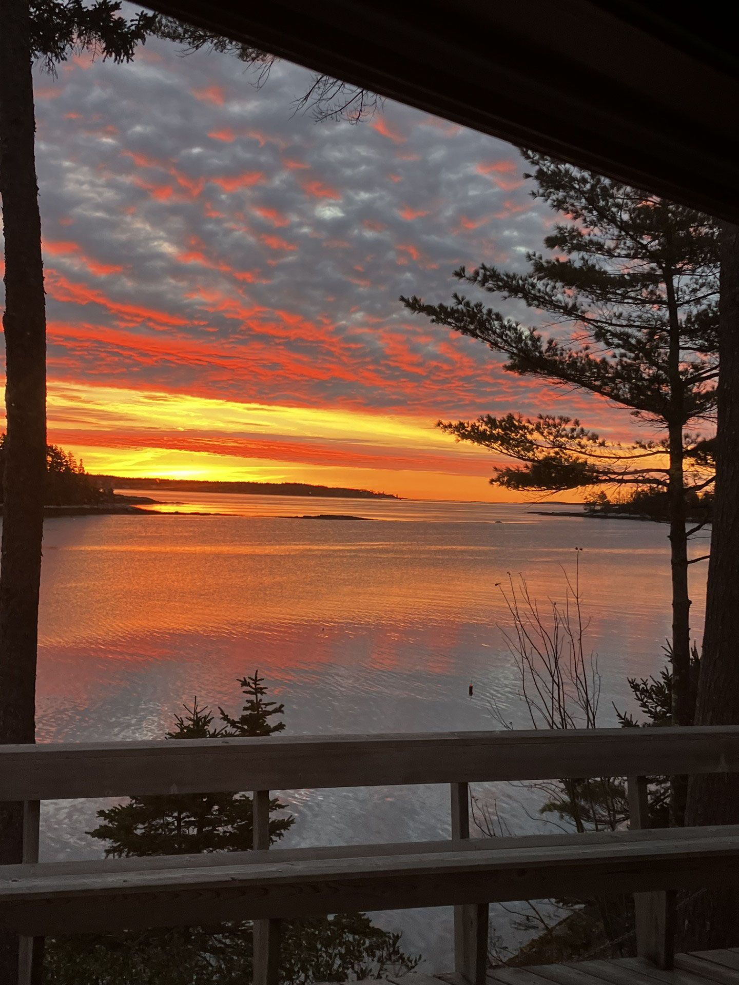 Sunrise over Boothbay Harbor Maine