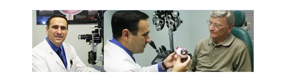 Dr. Kurt checking on elderly patient — Laurinburg, NC — Laser Eye Institute PA
