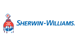 The logo for sherwin williams is shown on a white background.