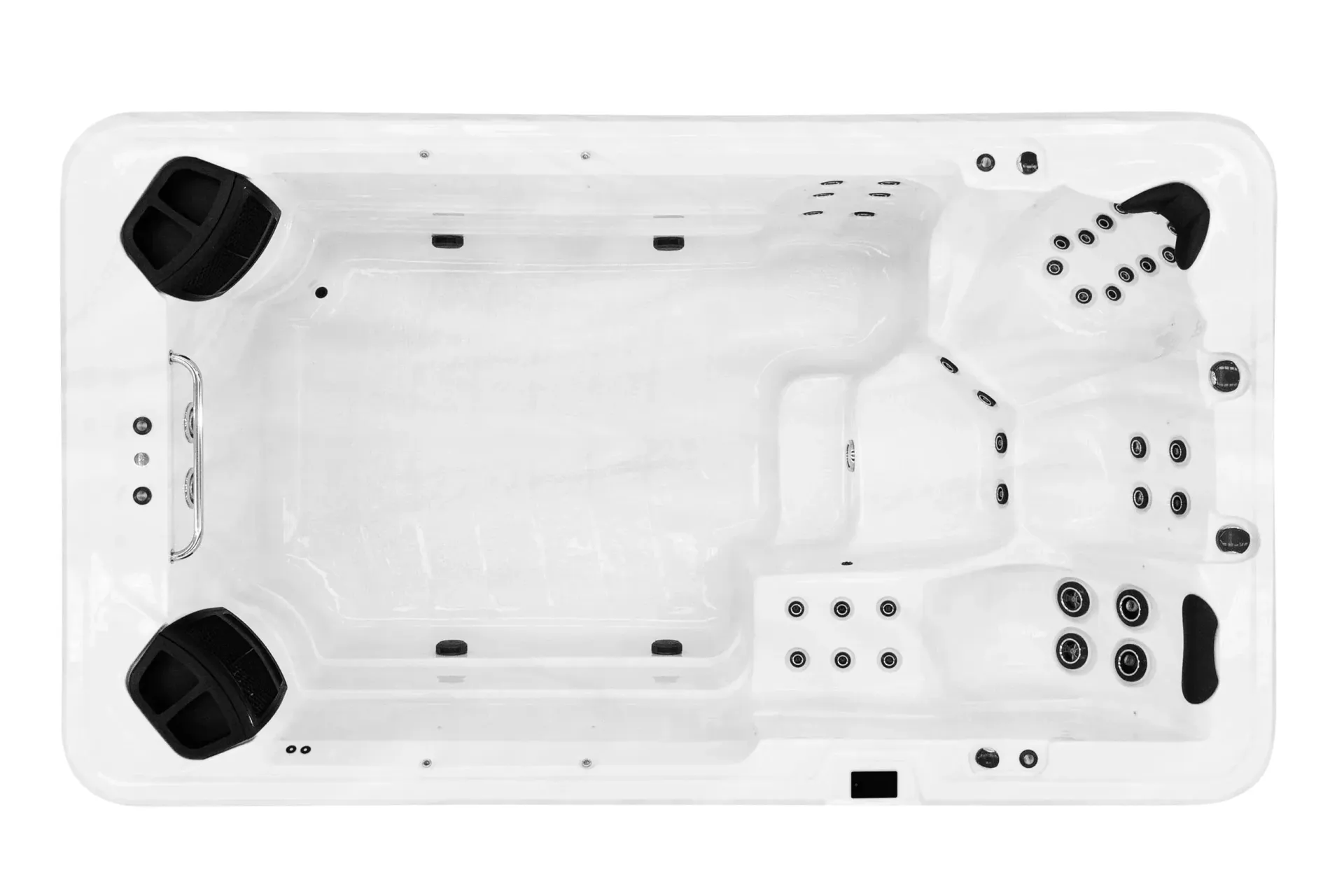 White Perforated Orthopedic Brace With Black Straps — Just Spas Forster in Forster, NSW