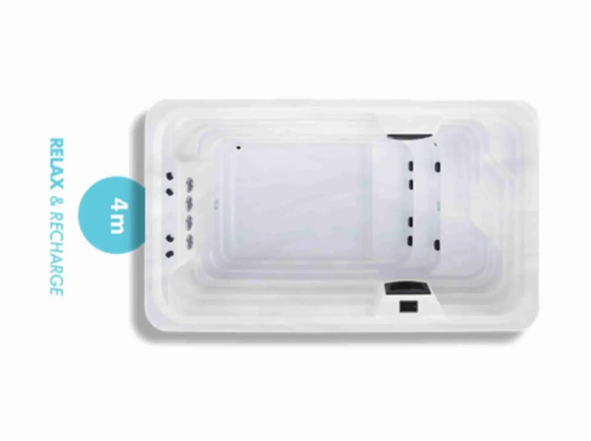 White Rectangular Tray With Inner Compartments — Just Spas Forster in Forster, NSW
