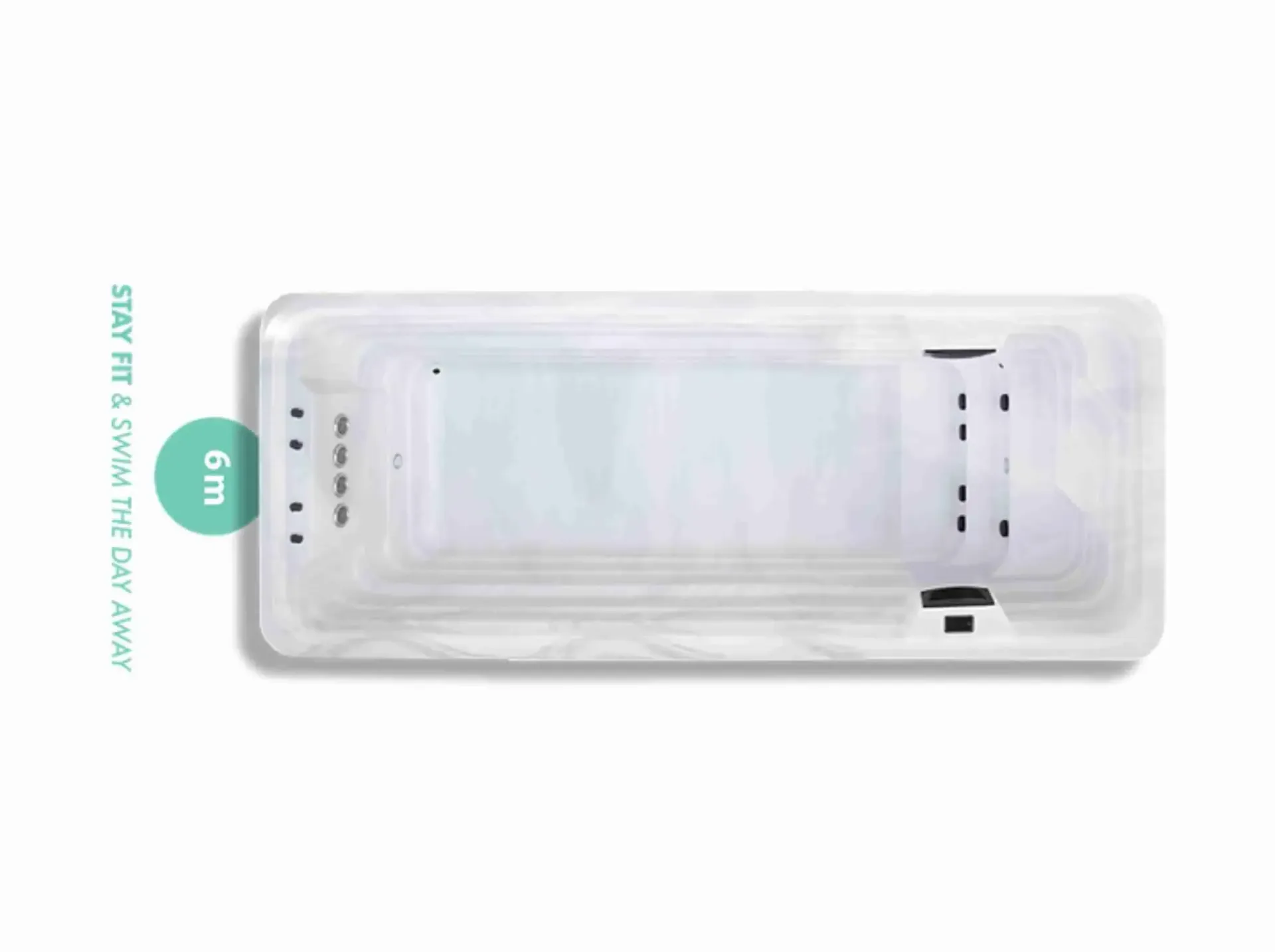 White Rectangular Bath Tub— Just Spas Forster in Forster, NSW