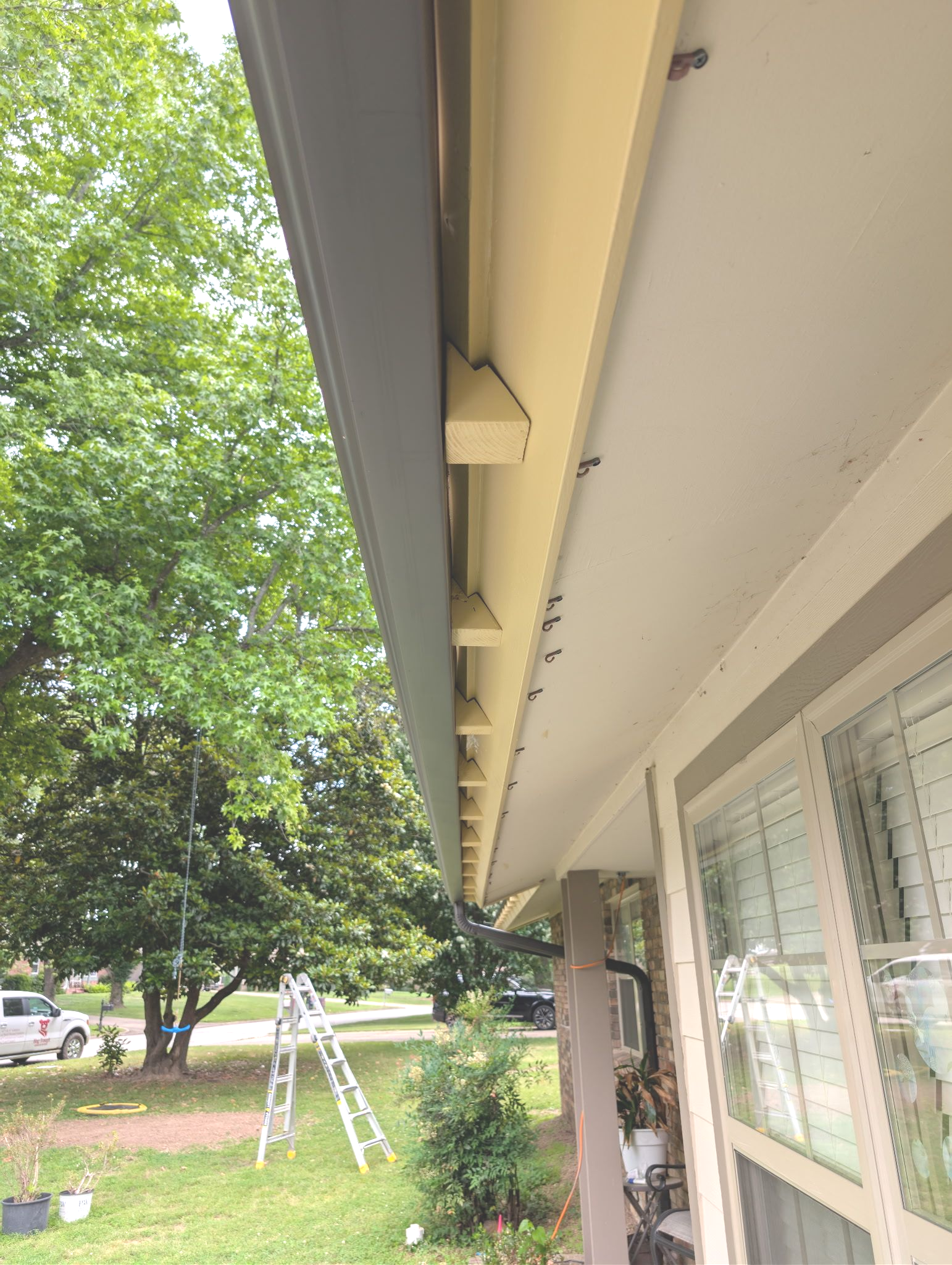 Hog Trough Seamless Gutters installed gutters, downspouts and facia on this home