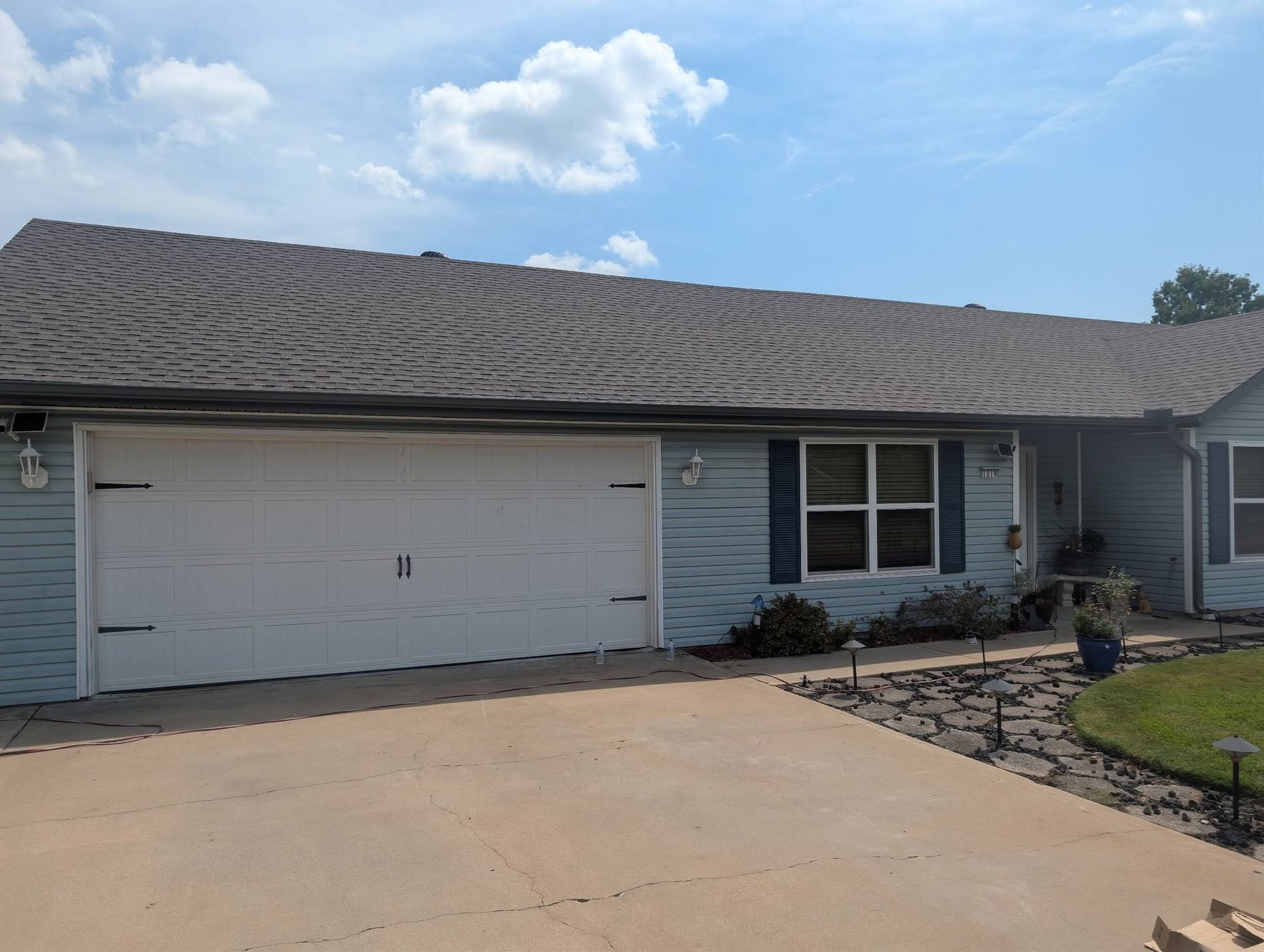 Hog Trough Seamless Gutters installed gutter and facia on this house