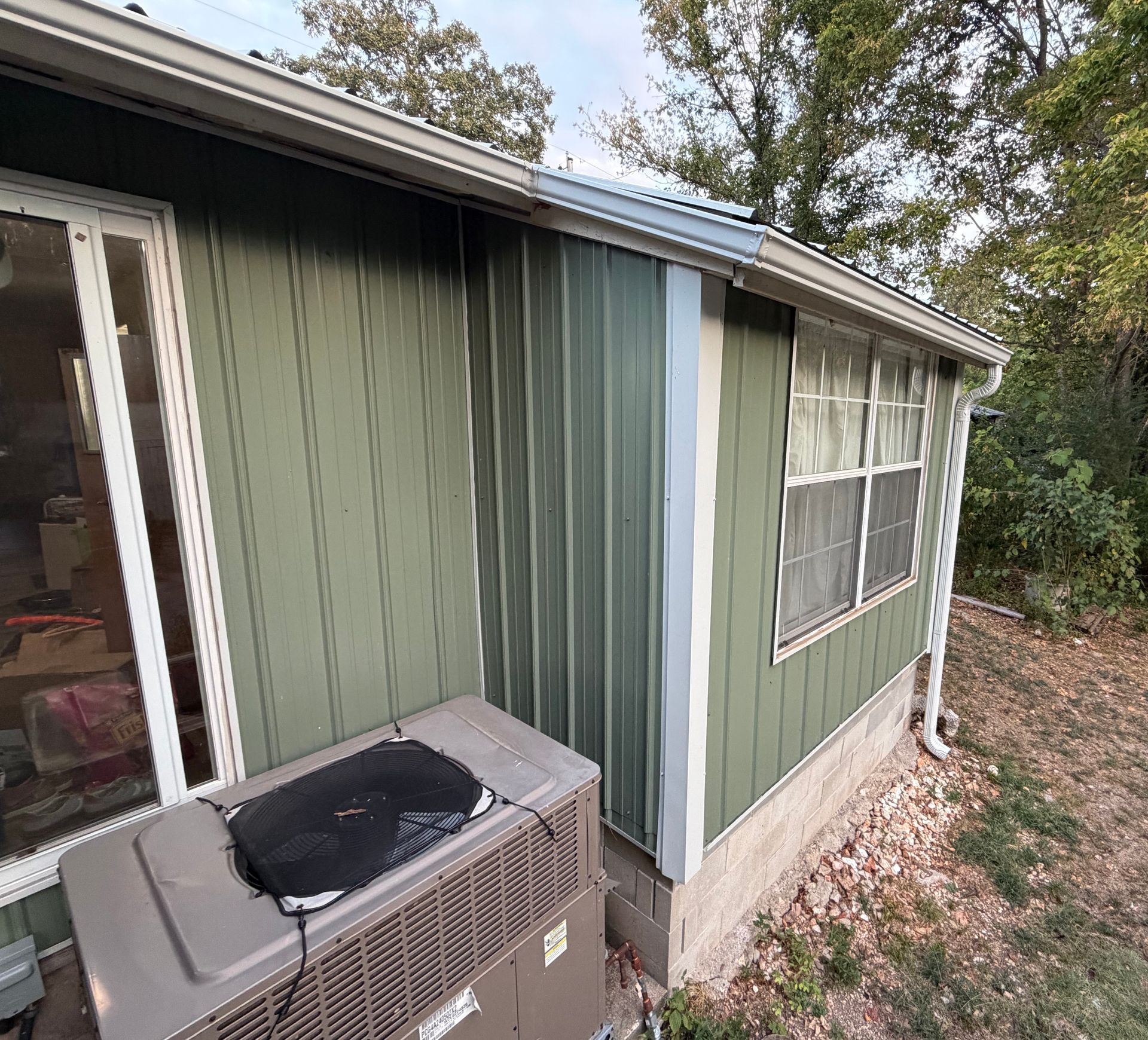 Hog Trough Seamless Gutters installed gutter and facia on their webmaster's home