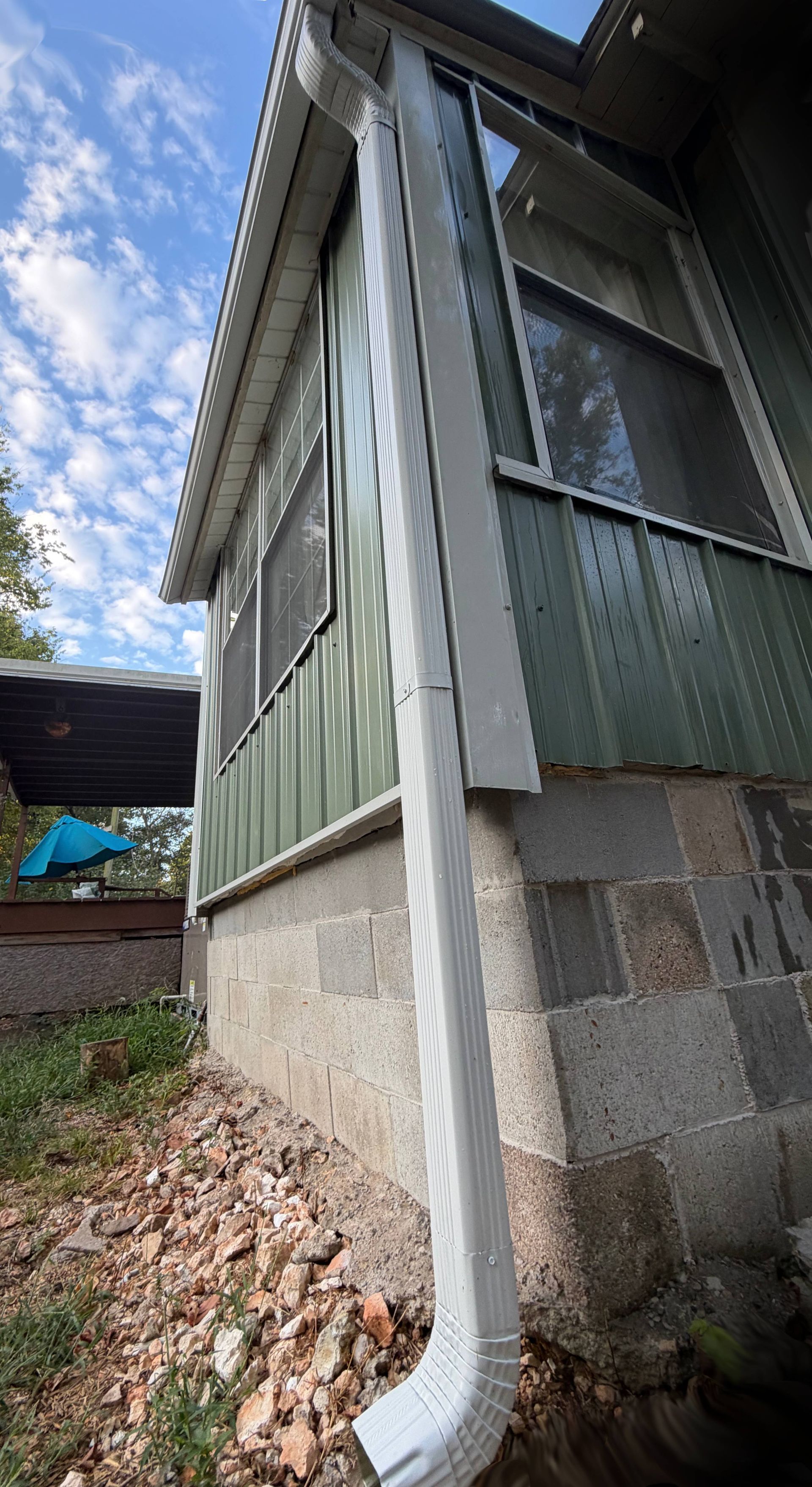 Hog Trough Seamless Gutters installed gutter and facia on their webmaster's home