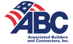 ABC logo with red, white, and blue stars and stripes, labeled “Associated Builders and Contractors, Inc.”