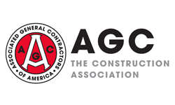 AGC logo with red-and-black circular emblem and “The Construction Association” text