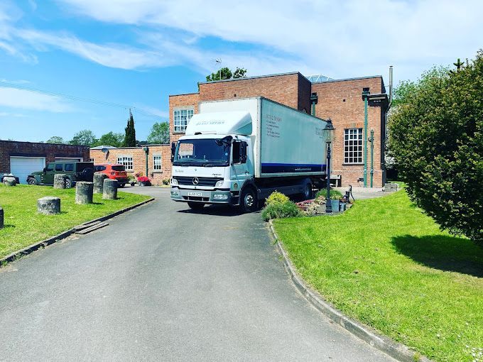moving van outside house