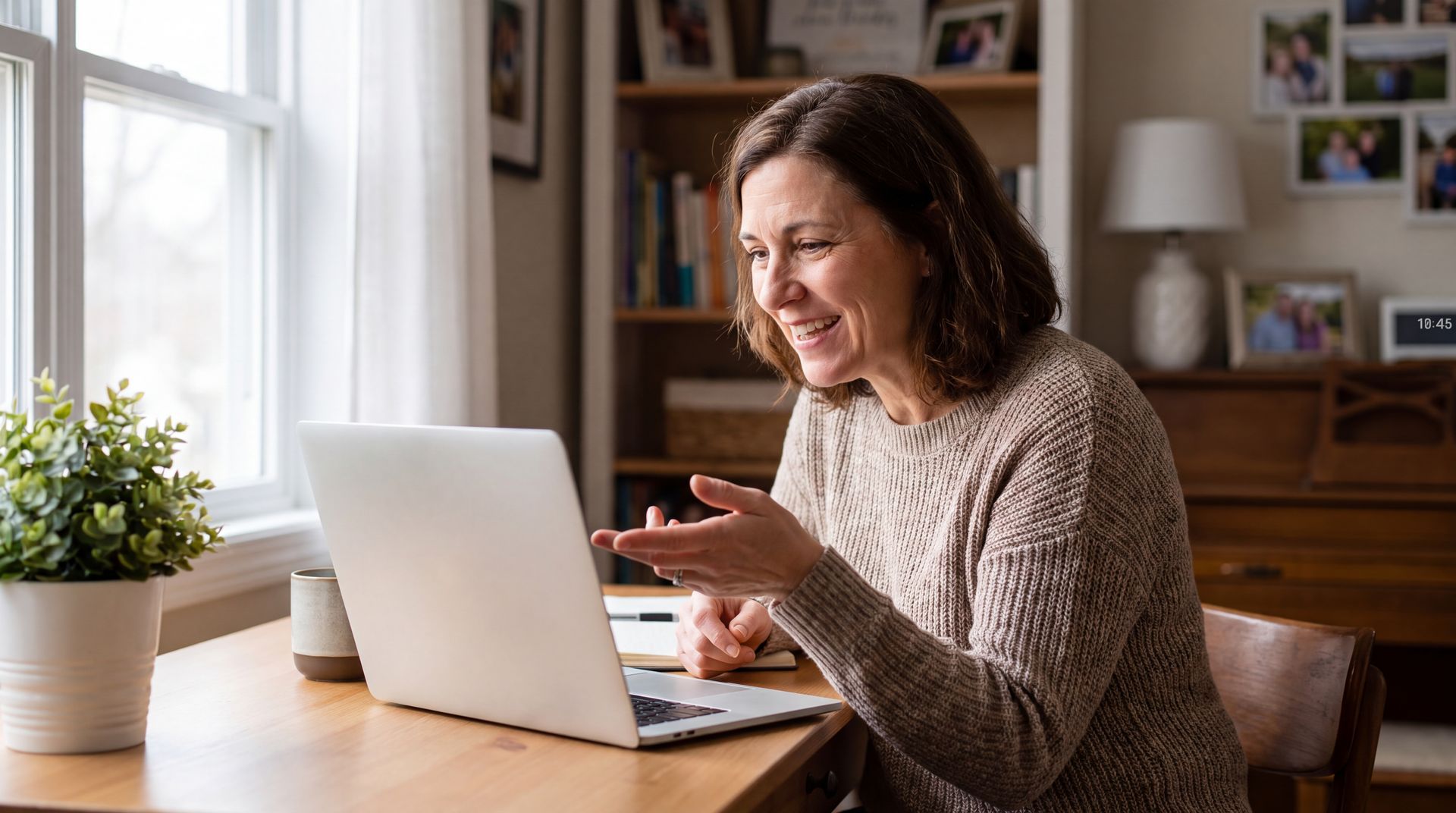 woman participating in life coaching