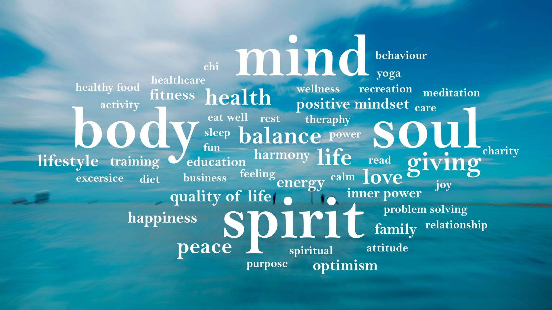 Mind body Spirit word graphic