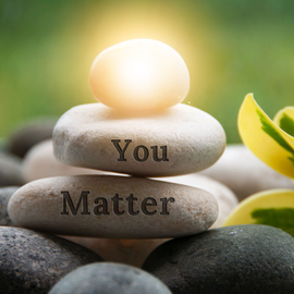 zen rocks that say you matter