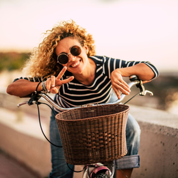 vitality woman on bike