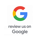 A google logo that says `` review us on google ''.