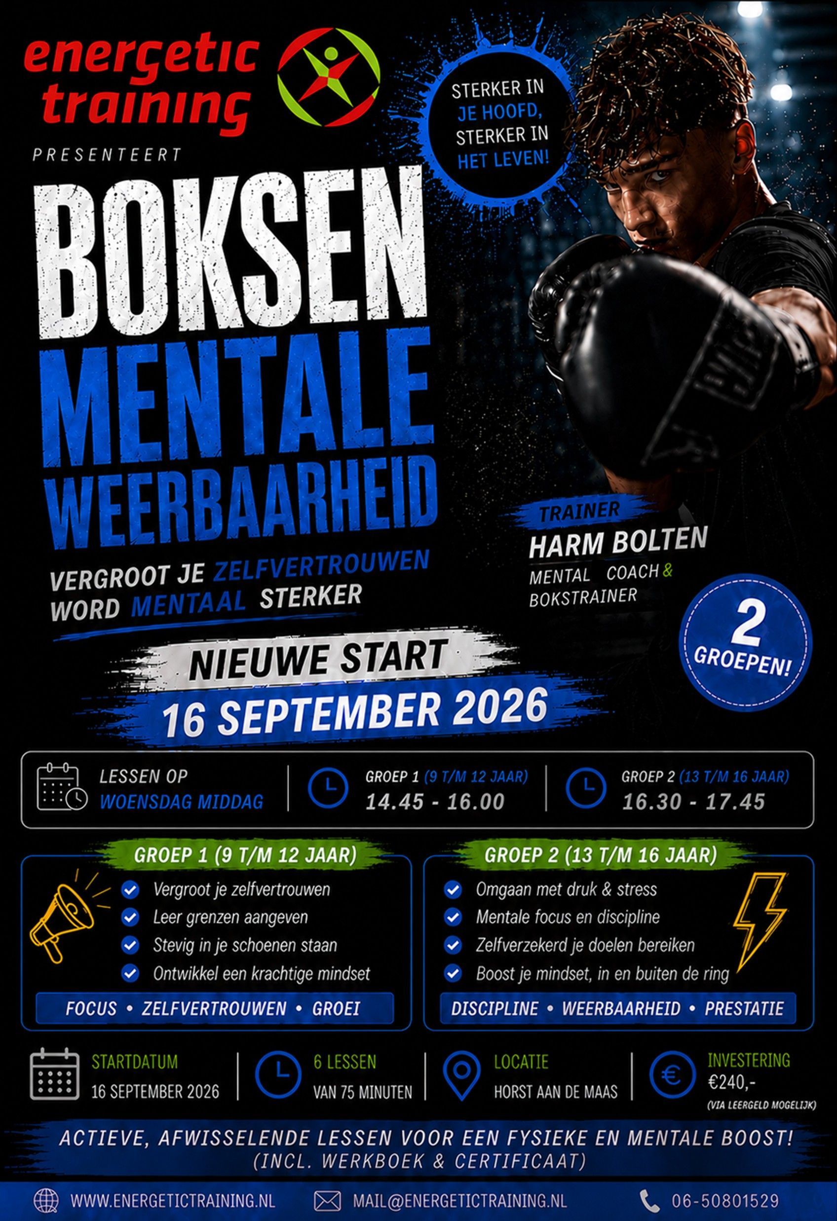 Mentale en fysieke weerbaarheid Energetic Training