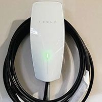 Level 2 EV charger in the private garage
