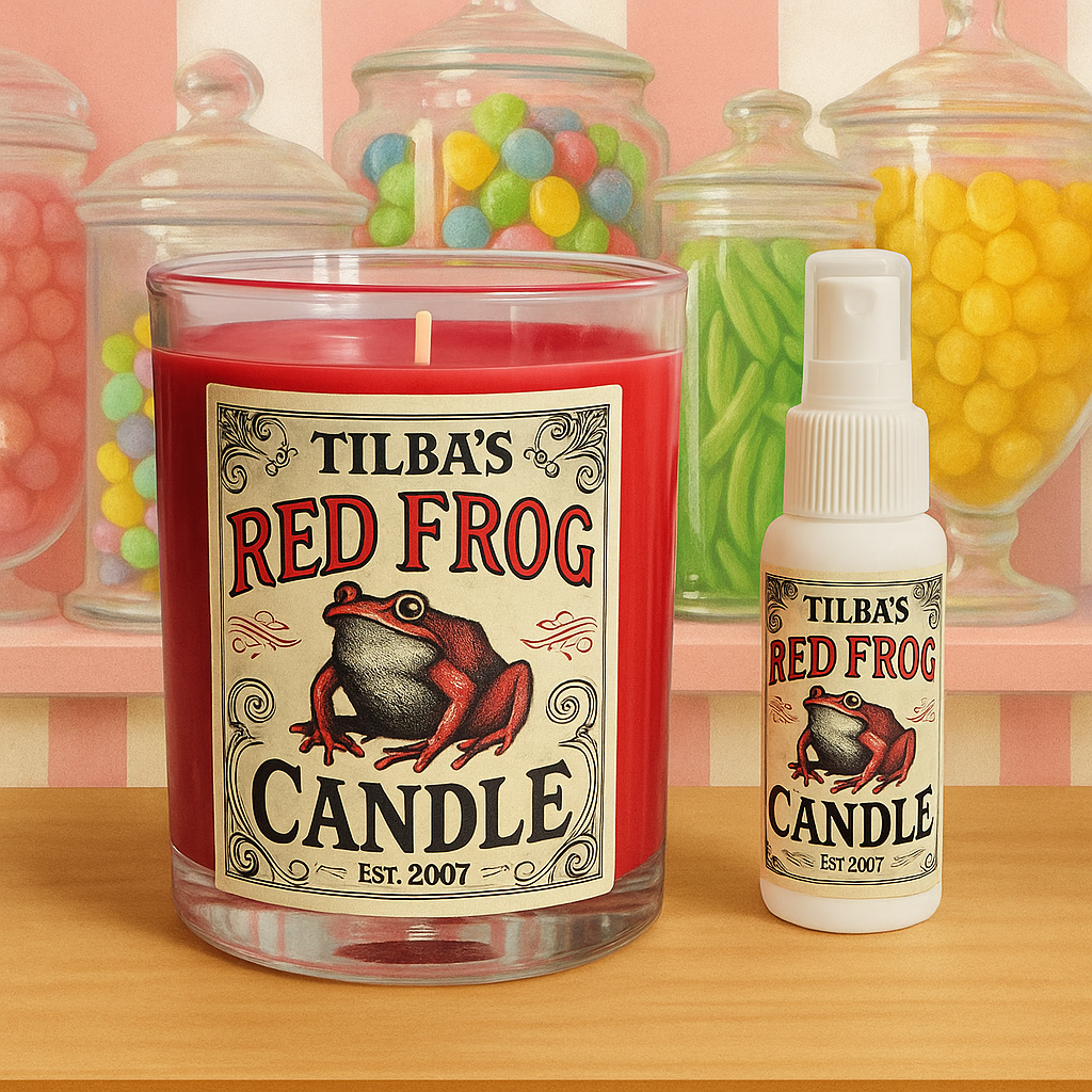 Red Frogs scented soy candle Central Tilba NSW