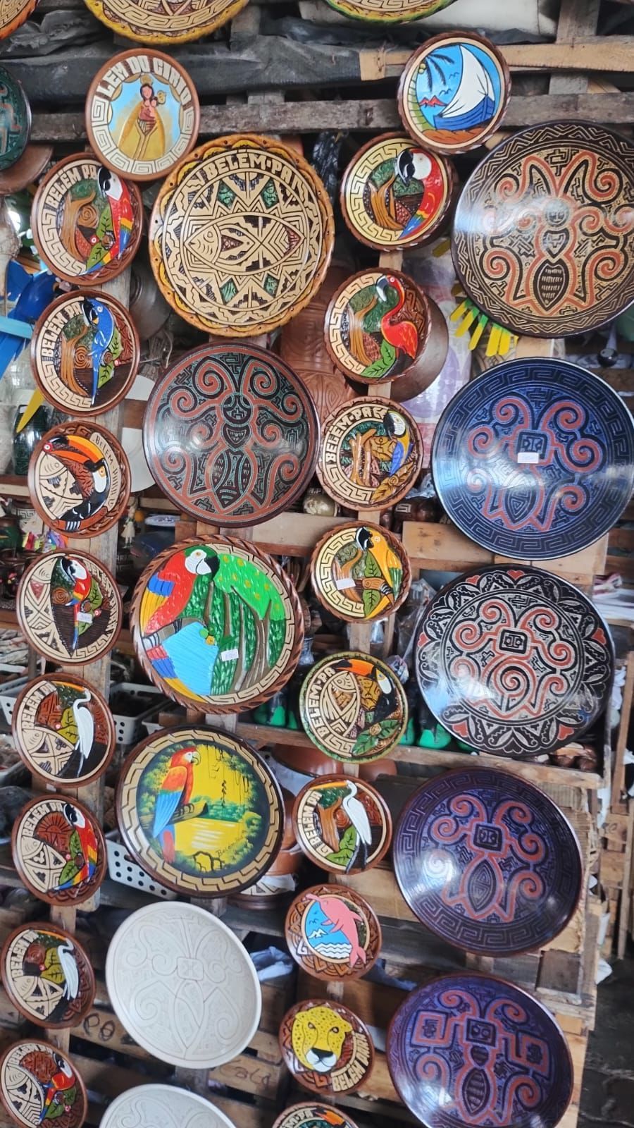 Artesanato da amazônia no Mercado Ver-o-peso de Belém do Pará.