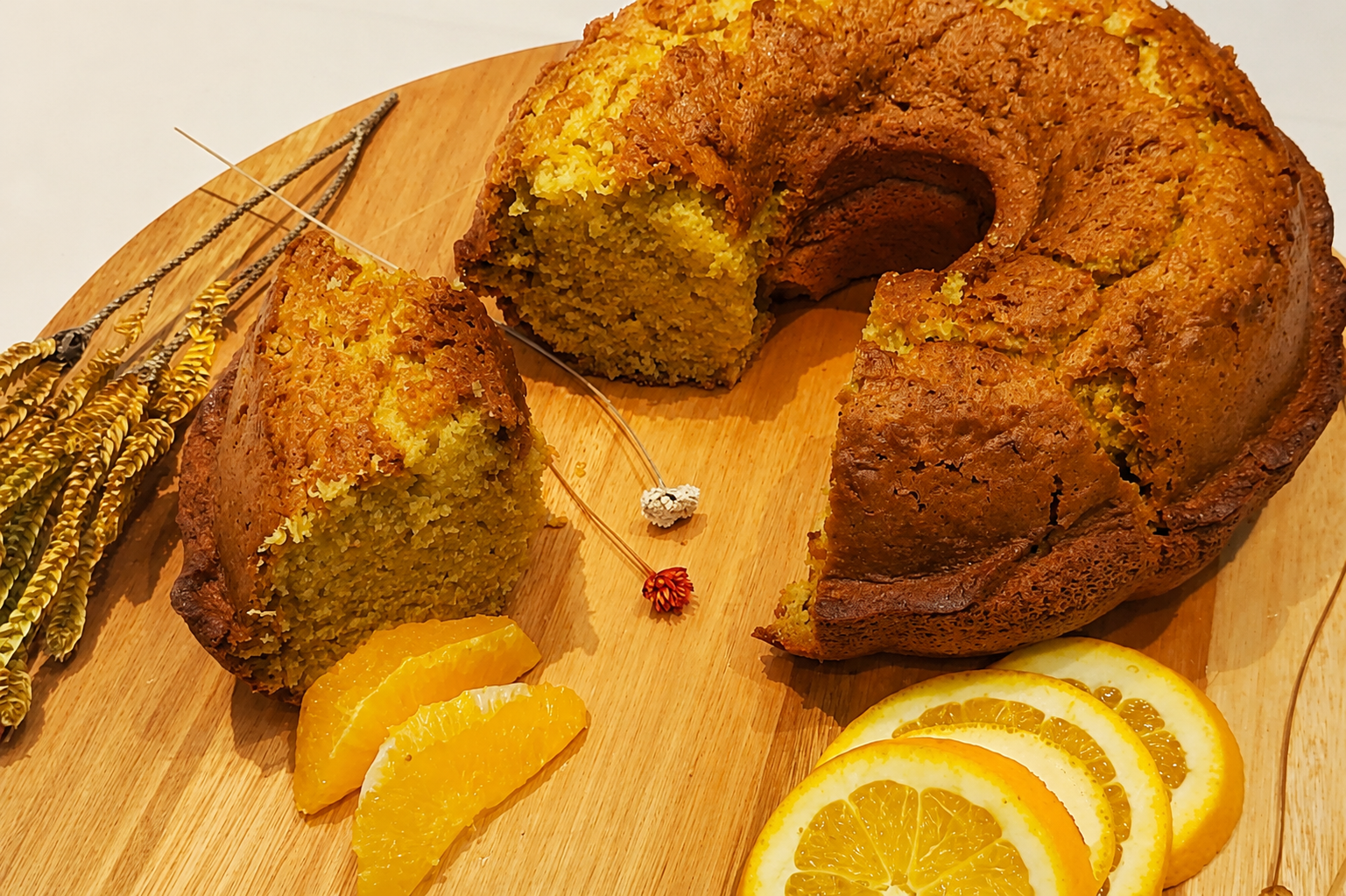 bolo de laranja com fermentação natural