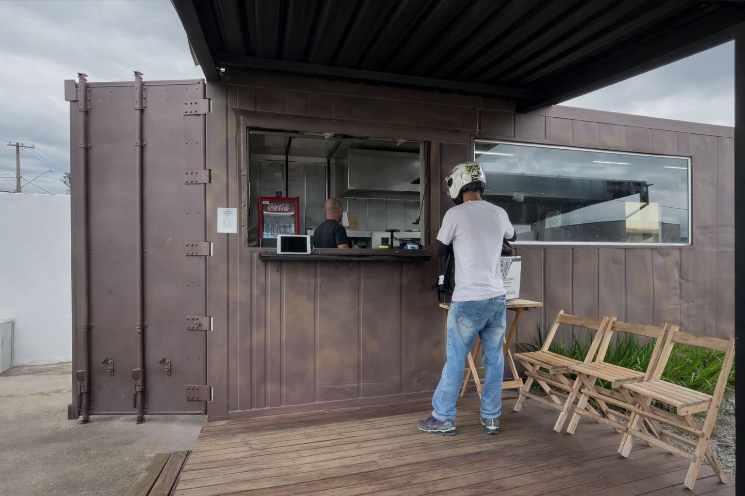restaurante em container