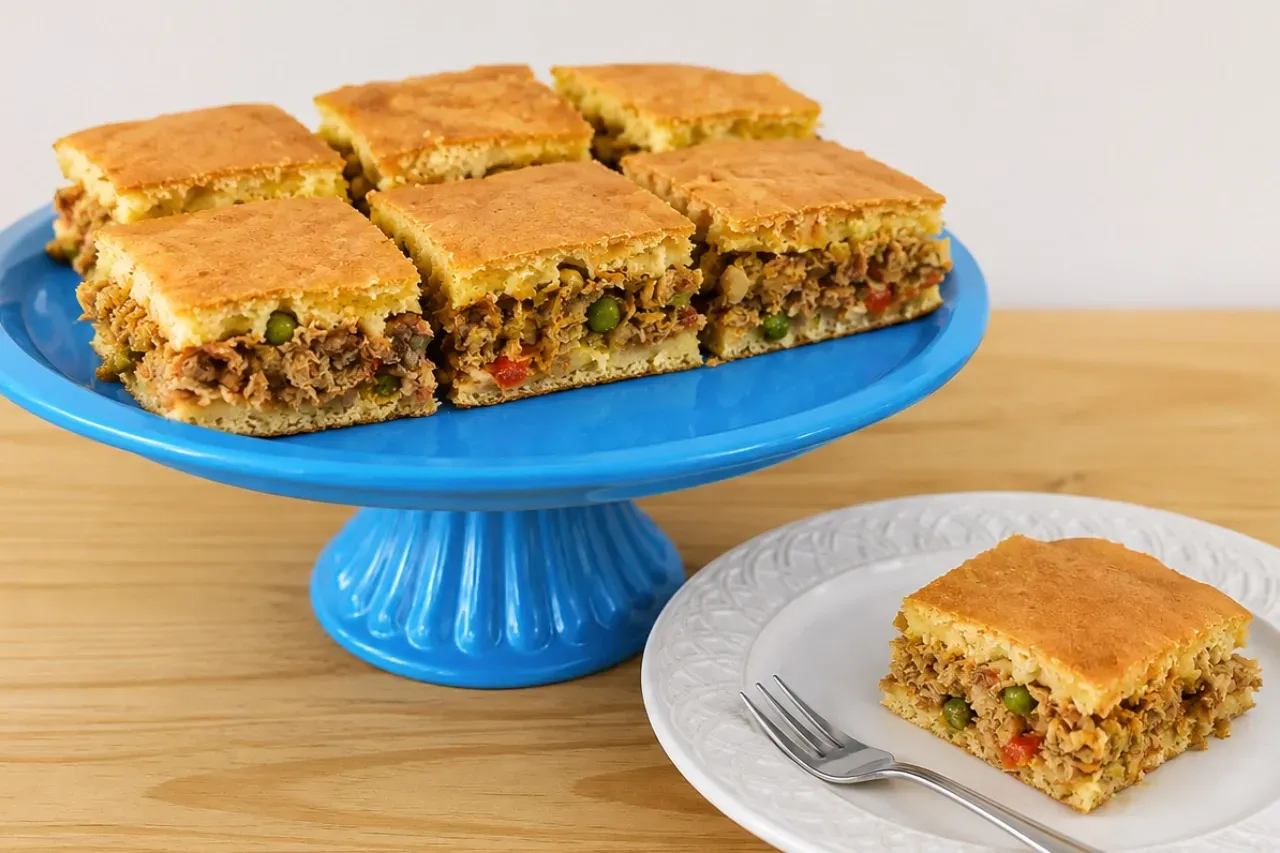 Receita de torta de sardinha de liquidificador com massa fofinha, recheio cremoso e preparo simples para qualquer ocasião.