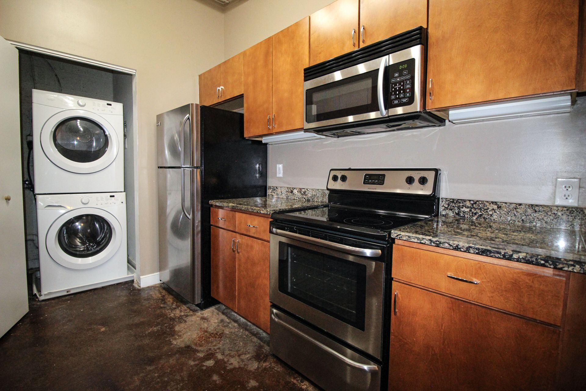 kitchen and washing machine