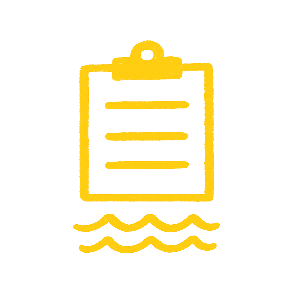 empty checklist yellow