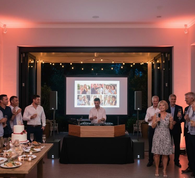 DJ Service and Projector Screen Rental for Milestone Birthday Party or Anniversary Event in Colorado Springs and Pueblo.