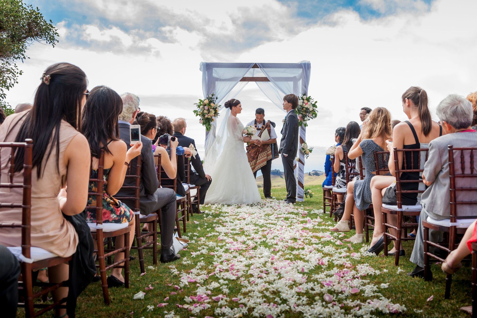 Outdoor Wedding Ceremony Setup with Professional Sound System Rental in Denver, CO and Front Range