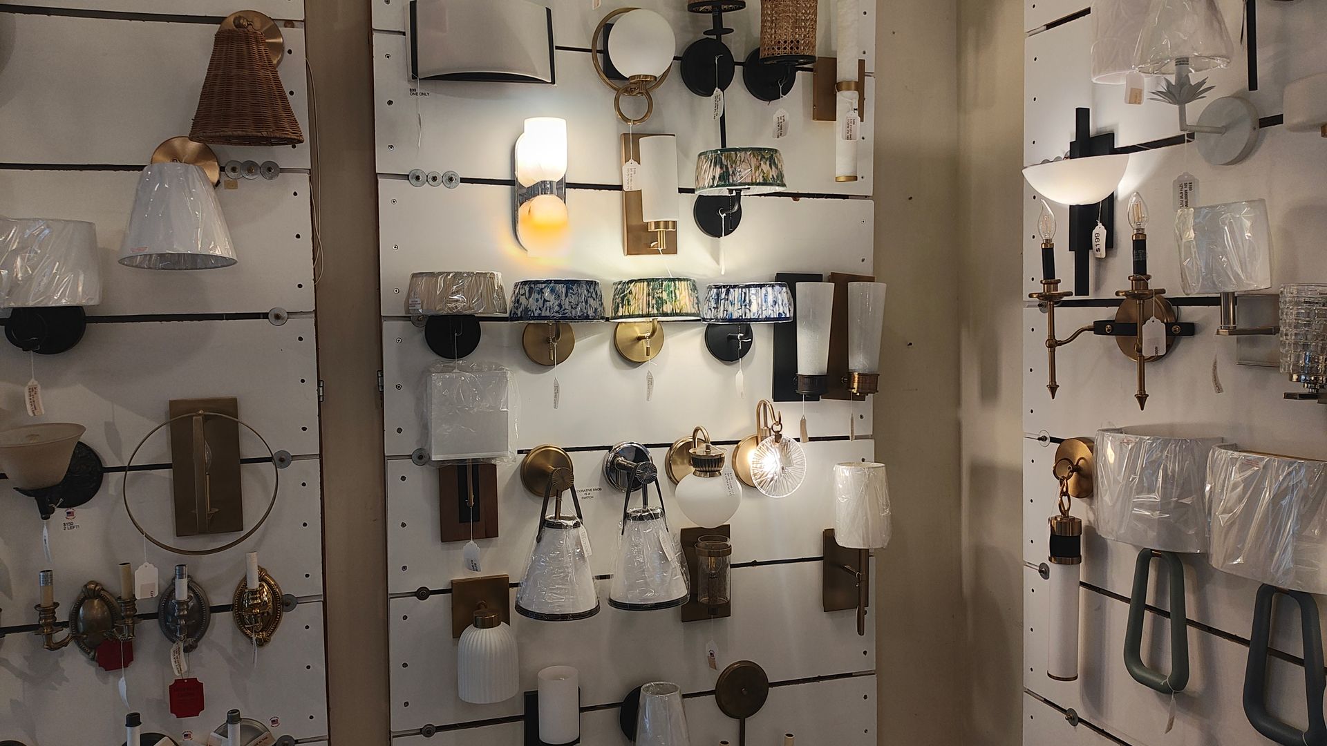 A room filled with lots of different types of lights.